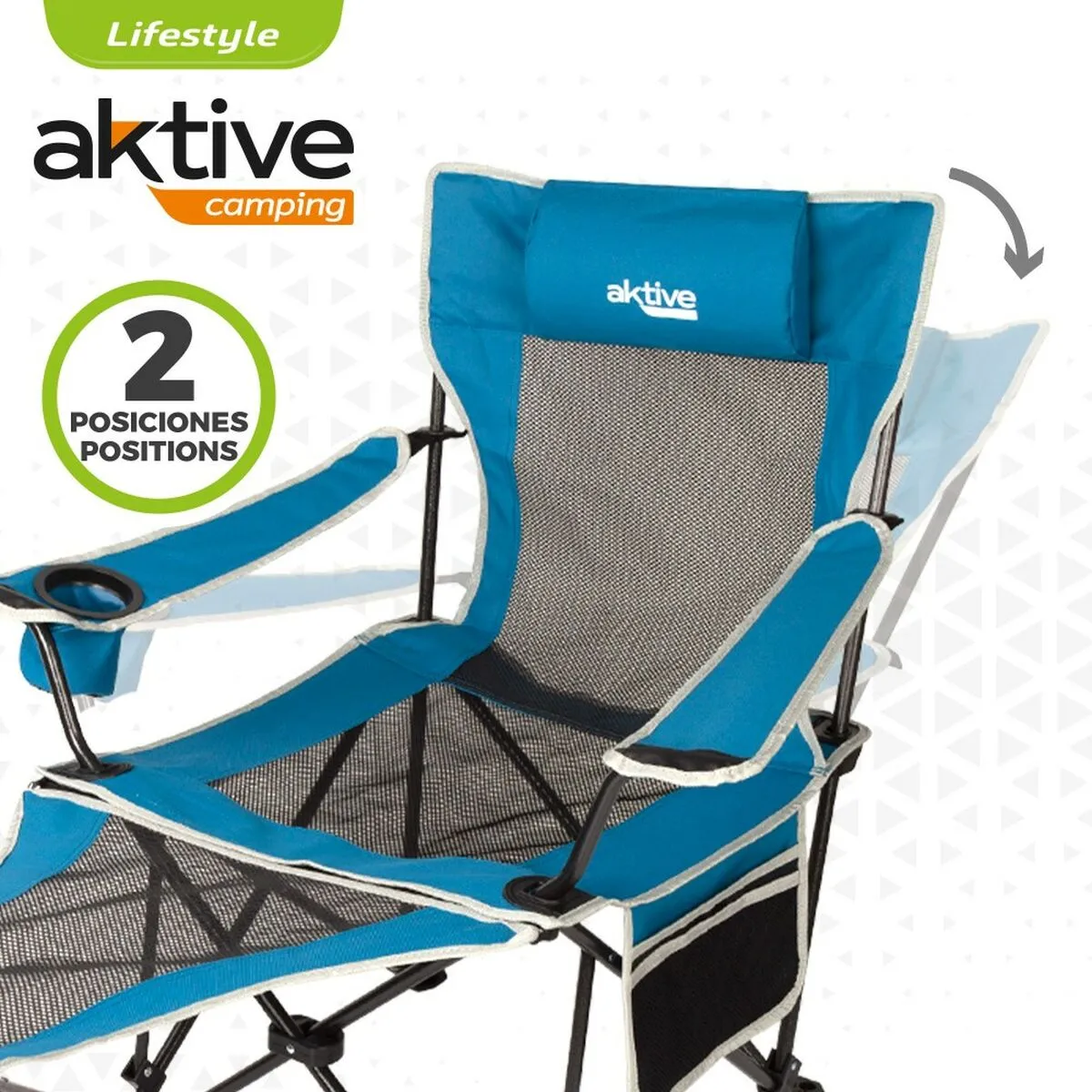 Amaca Sedia Aktive Azzurro 152 x 75 x 54 cm