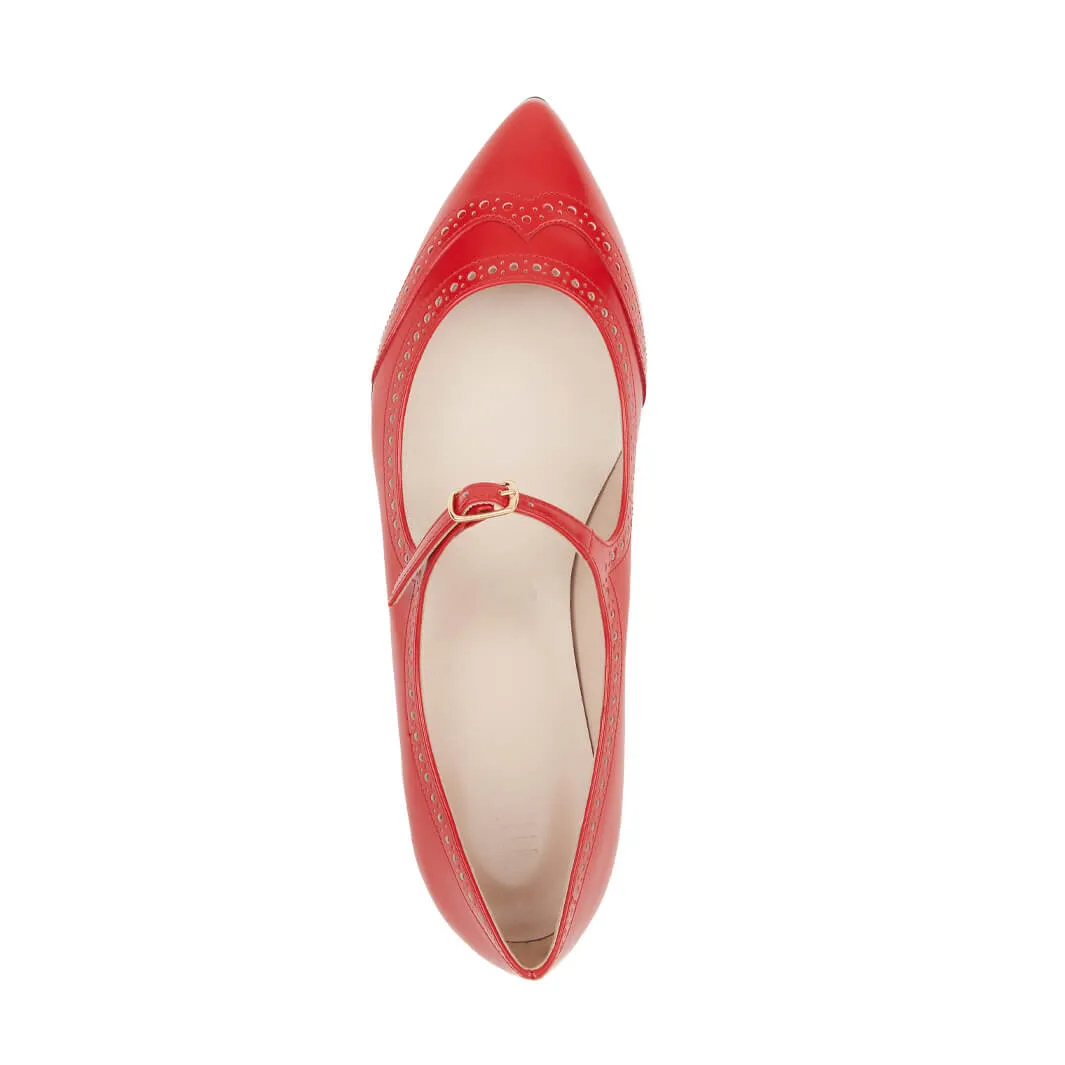 Ballerine in Pelle Rosse