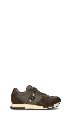 BLAUER Sneaker uomo marrone/verde in pelle