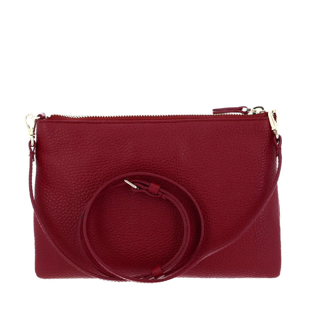 Borsa Donna a Tracolla COCCINELLE in Pelle Garnet Red Linea Best Small