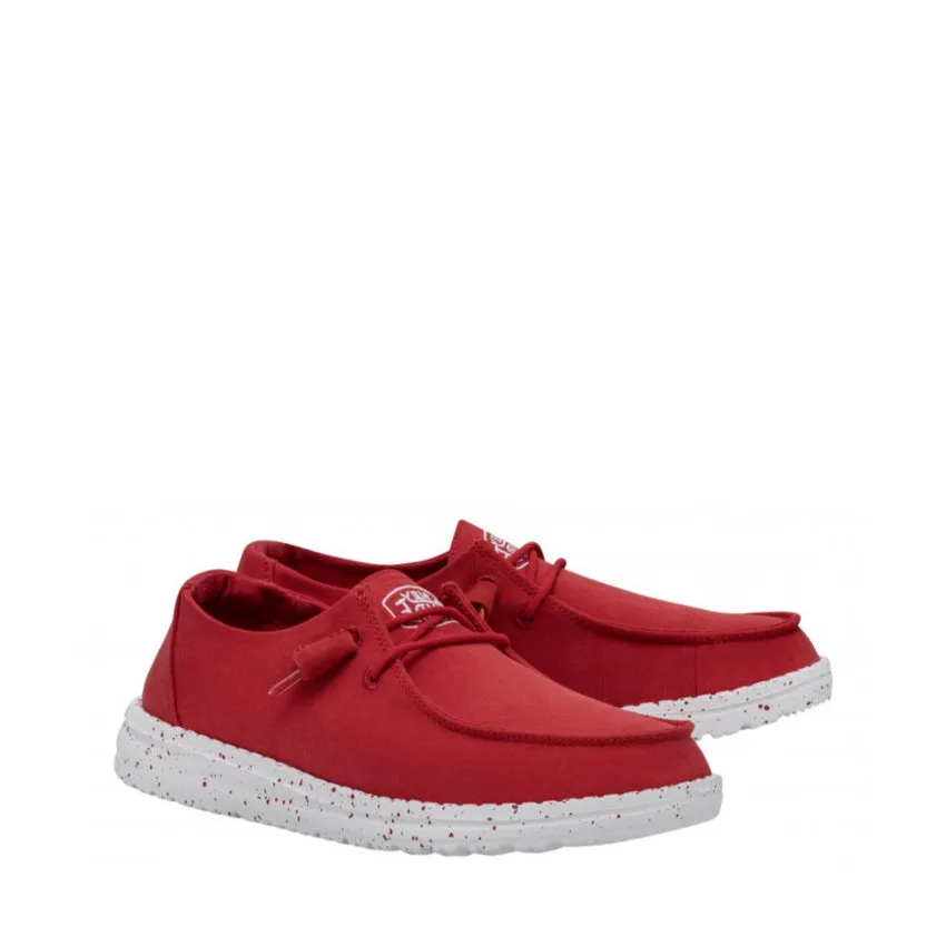 DUDE MOCASSINO WENDY SLUB CANVAS W 40063/610 ROSSO