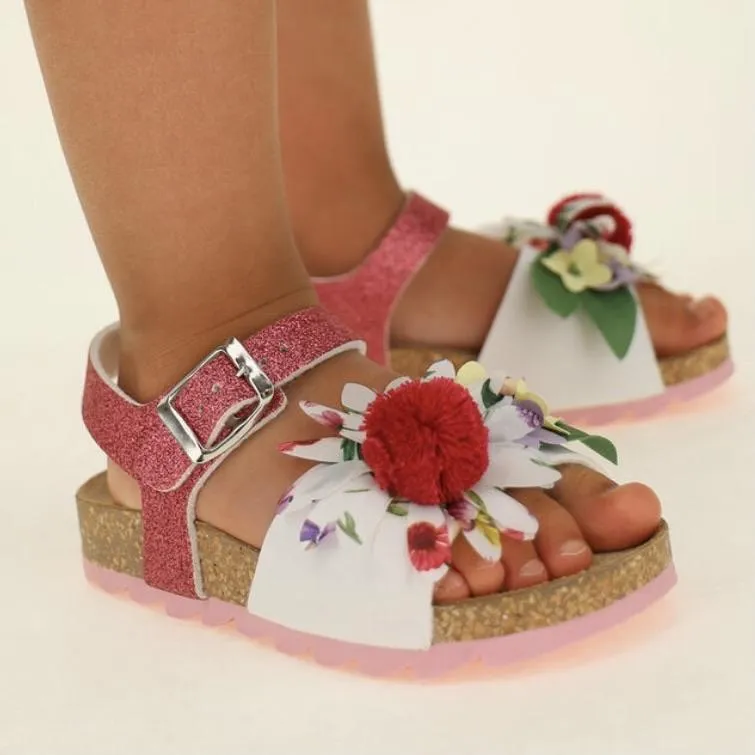 Girls Floral Sandals