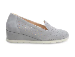 Melluso scarpe estive slip-on in camoscio con zeppa