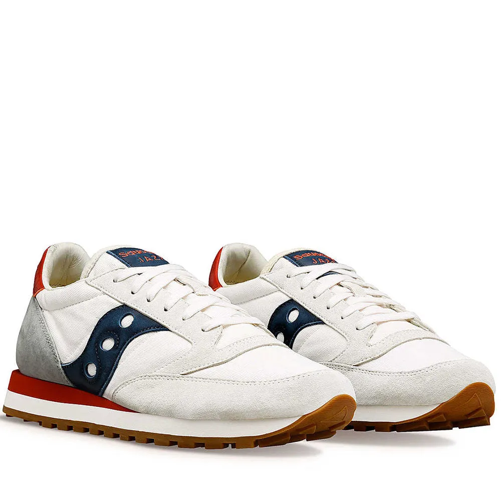 Scarpe Uomo Saucony Sneakers Jazz Original Stonewash White - Navy