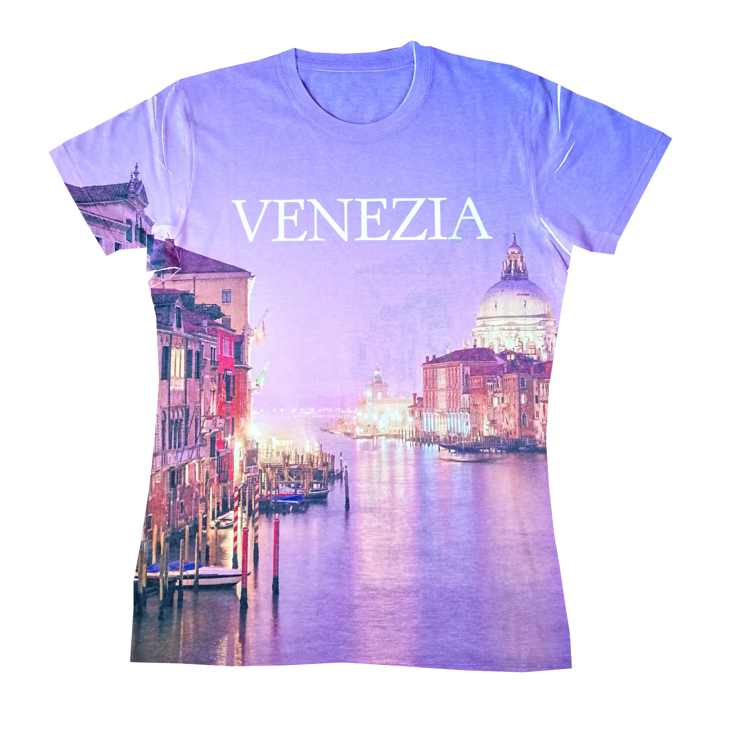 T-shirt VENEZIA, Canal Grande | Stampa all-over, Idea regalo, Fotografia ad alta definizione, dettagli sorprendenti.