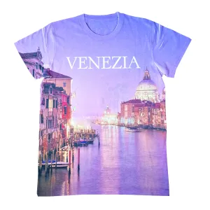 T-shirt VENEZIA, Canal Grande | Stampa all-over, Idea regalo, Fotografia ad alta definizione, dettagli sorprendenti.