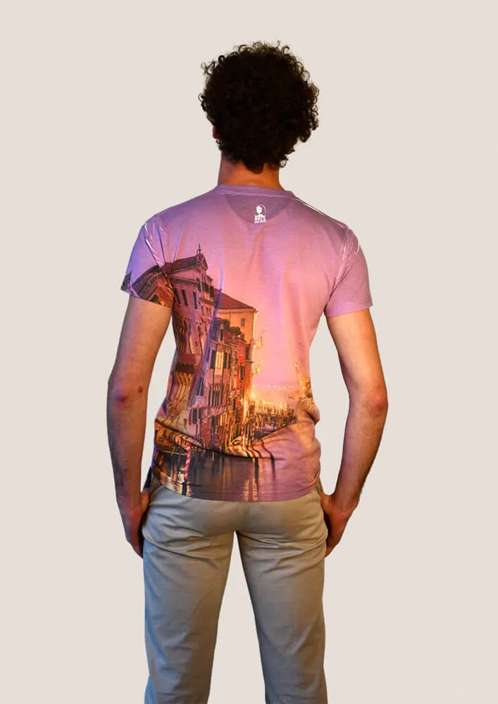 T-shirt VENEZIA, Canal Grande | Stampa all-over, Idea regalo, Fotografia ad alta definizione, dettagli sorprendenti.